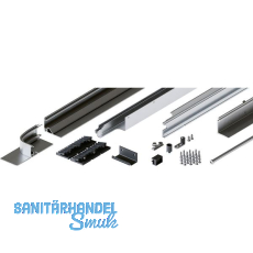HAWA Folding Concepta III Schienen-Set 3-trg. links, Alu eloxiert