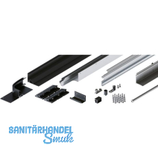 HAWA Folding Concepta III Schienen-Set 3-trg. links, Alu schwarz eloxiert HAWA Folding Concepta III Schienen-Set 3-trg. links, Alu schwarz eloxiert