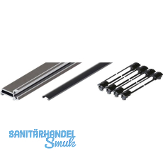 HAWA Folding Concepta III 25 Holm-Set, T�rh�he 1900 - 2700 mm, Alu schwarz elox.