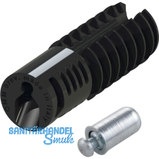 O.M.M Bodentr�ger-Set f�r unsichtbare Anwendung GN452, Stahl verzinkt/KS schwarz