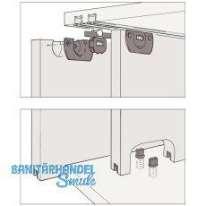 HAWA Clipo 15 H IS - Schiebet�rbeschlag Innenfront, 2-t�rig