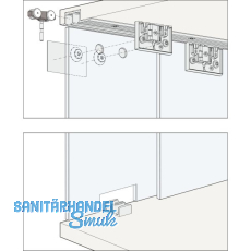 HAWA Clipo 16 GS IS Beschl�gegarnitur Innenfront geschraubt, 2 t�rig