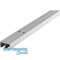 HAWA Clipo 16 GPK/GPPK/GK/GS Doppellaufschiene zum Aufschrauben 2500 mm, Alu