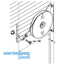 KNOKE Gewichtsausgleichbeschlag Seilrolle, Kunststoff schwarz