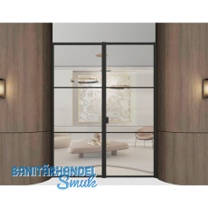 ARLU DIVINA� Festverglasung mit Dreht�r rechts 2600 x 2000 mm, schwarz