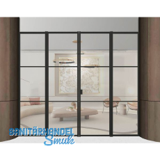 ARLU DIVINA� Festverglasung mit Doppelt�r, 2600 x 3000 mm, schwarz