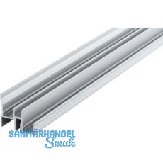 HAWA Combino/Clipo H FS Doppelf�hrungsschiene gelocht 2500 mm, Alu eloxiert