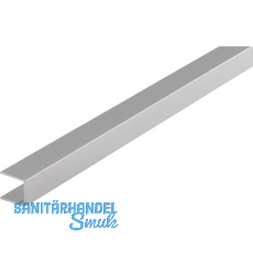 HAWA DIVIDO Rahmenstirnprofil zu Rahmenprofil vertikal, 2500 mm, Alu eloxiert