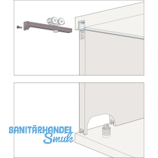 HAWA Clipo 36 HM IS Schiebet�rbeschlag Innenfront, 1-t�rig