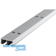 HAWA Clipo 36 Doppellaufschiene gelocht zum Schrauben 2500 mm, Alu eloxiert