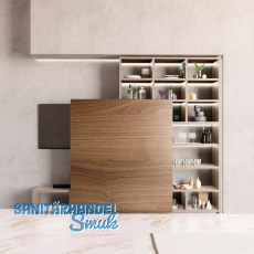 TERNO SCORREVOLI Unsichtbares Schiebesystem Magic Living-1800mm Nickel eloxiert