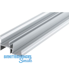 HAWA Combino Doppellaufschiene 65 H MS/FS - 80 H FS 2500 mm, Aluminium eloxiert