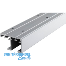 HAWA Combino 65 H IS/MS Doppellaufschiene gelocht, 2500 mm, Aluminium eloxiert