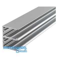 HAWA Combino Doppellaufschiene 50 H MS/FS f�r D�mpfeinzug 2500 mm, Alu eloxiert