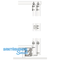 HAWA Combino 50 H MS - Beschlägegarnitur 1400 x 2600 x 19, 2 türig, Stahl HAWA Combino 50 H MS - Beschlägegarnitur 1400 x 2600 x 19, 2 türig, Stahl