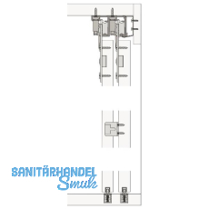 HAWA Combino 65 H IS Schiebet�rbeschlag Innenfront, 3-t�rig