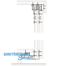 HAWA Combino 65 H MS - Beschl�gegarnitur 1400 x 2600 x 25, 2 t�rig, Stahl