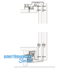 HAWA Combino 65 H FS Beschl�gegarnitur 1400 x 2600, 2 t�rig untenlaufend