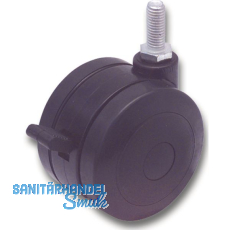 Doppel-Lenkrolle Spezial 75 mm 70 kg Gewindestift