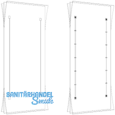 HAWA Ausrichtbeschlag, Alu silber eloxiert, Türhöhe 2240 - 2850 mm HAWA Ausrichtbeschlag, Alu silber eloxiert, Türhöhe 2240 - 2850 mm