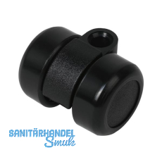 Doppel-Lenkrolle Mini hart Kunststoff schwarz 36 mm 50 kg Doppel-Lenkrolle Mini hart Kunststoff schwarz 36 mm 50 kg