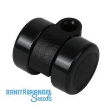 Doppel-Lenkrolle Mini weich Kunststoff schwarz 36 mm 50 kg