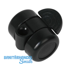 Doppel-Lenkrolle Mini hart Kunststoff schwarz Feststeller 36 mm 50 kg Doppel-Lenkrolle Mini hart Kunststoff schwarz Feststeller 36 mm 50 kg