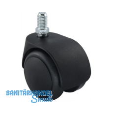 Doppel-Lenkrolle Office weich Kunststoff 50 mm 50 kg Gewindestift