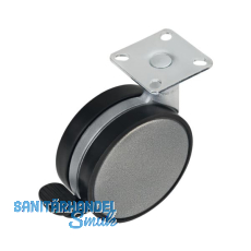 Lenkrolle Disky 2 Feststeller 80 kg silberfarbig