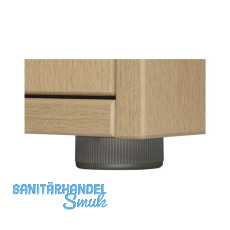 M�belgleiter verstellbar-Anschraubplatte � 50 mm, Kunststoff schwarz