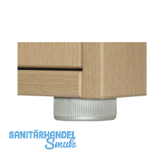 M�belgleiter verstellbar-Anschraubplatte � 50 mm, Kunststoff silber