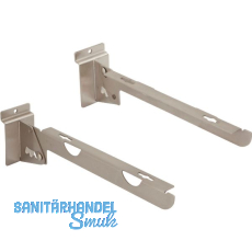 Konsole Arkwall neigbar f�r Holztablare 290 mm Stahl vernickelt matt