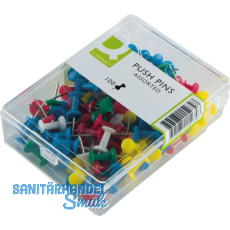 Pinnwandnadeln 100 St�ck Kunststoff bunt sortiert