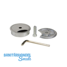 CONFURN Befestigung mit Kabeldurchf�hrung Quatro, Bohr � 80,Zamak verchromt matt