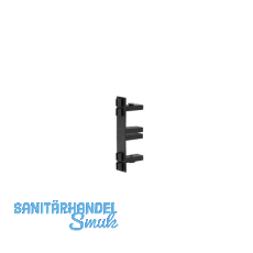 CONFURN Halterung Funktions-/Trennwandprofil Quatro, Kunststoff schwarz