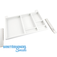Utensilien-Auszug Ninka, Breite 566 mm, Höhe 36 mm, Polystyrol weißgrau Utensilien-Auszug Ninka, Breite 566 mm, Höhe 36 mm, Polystyrol weißgrau