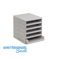 Ablagebox Ninka Ordner, Breite 275 mm, Höhe 320 mm, Kunststoff weißgrau Ablagebox Ninka Ordner, Breite 275 mm, Höhe 320 mm, Kunststoff weißgrau