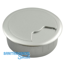 CONFURN Kabeldurchgang rund, Einbau � 60 mm, Kunststoff silber RAL 9006