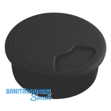 CONFURN Kabeldurchgang rund, Einbau � 80 mm, Kunststoff schwarz