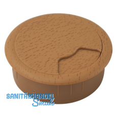 CONFURN Kabeldurchgang rund, Einbau � 80 mm, Kunststoff Buche