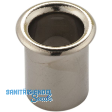 Kabeldurchgang rund, Einbau � 12 mm, Messing vernickelt poliert