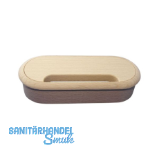 Kabeldurchgang oval, Holz, 57 x 143 mm, Buche roh