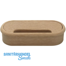 Kabeldurchgang oval, Holz, 57 x 143 mm, Eiche roh
