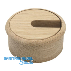 Kabeldurchgang rund, Holz, Eiche roh