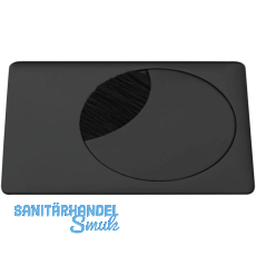 CONFURN Kabeldurchgang eckig, mit Staubschutzb�rste, Zamak schwarz matt