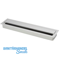 Kabeldurchgang eckig mit Staubschutzb�rste, 350x70x25 mm, Aluminium eloxiert
