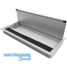 Kabeldurchgang mit Staubschutzb�rste/�ffnungsunterst�tzung, 280x120x25mm, Alu