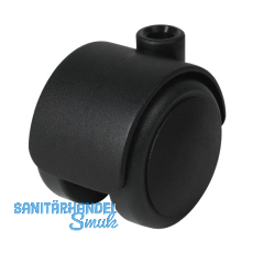 Doppel-Lenkrolle Duo weich Kunststoff 50 mm 50 kg schwarz