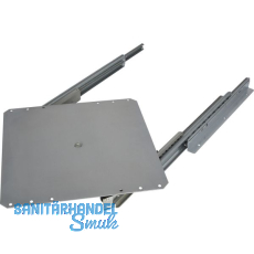 OMGE TV-Vollauszug 320 x 320 mm Stahl silber RAL 9006