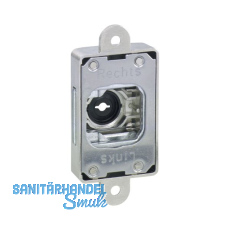 JUNIE ASS 1781 Zylinder-Kastenschloss Dornma� 16 mm, Zamak vernickelt